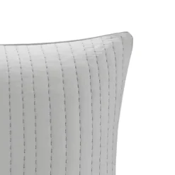 Gray Quilted Euro Sham