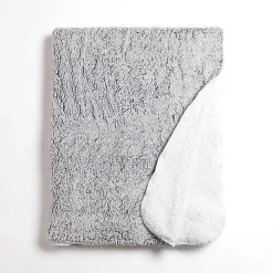 Gray Reversible Sherpa Throw