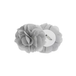 Gray Rosette Tab Top Curtain Panel, 63 in.