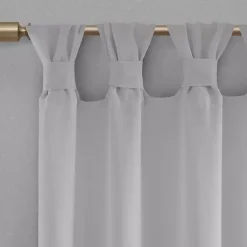 Gray Rosette Tab Top Curtain Panel, 84 in.