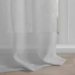 Gray Rosette Tab Top Curtain Panel, 84 in.