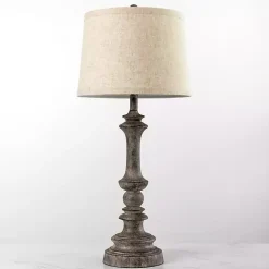 Gray Savannah Spindle Table Lamp