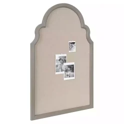 Gray Scalloped Arch Fabric Pinboard