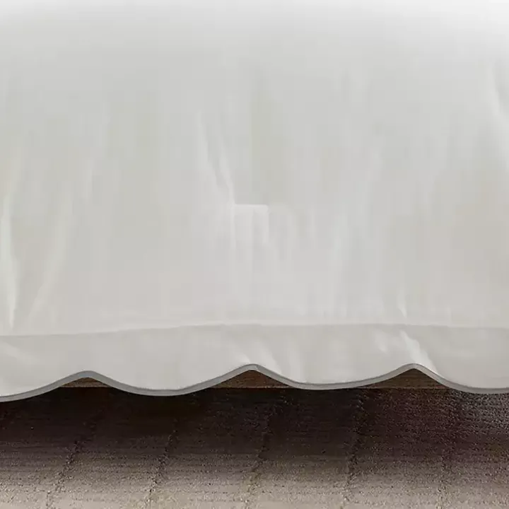 Gray Scalloped Edge 3-pc. Full/Queen Comforter Set