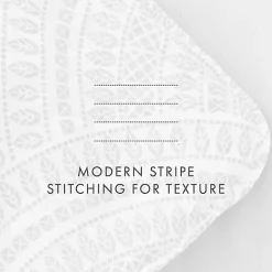 Gray Scalloped Reversible 3-pc. King Quilt Set