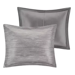 Gray Seersucker 7-pc. King Comforter Set