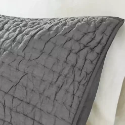 Gray Serene Quilted 3-pc. Queen Coverlet Set