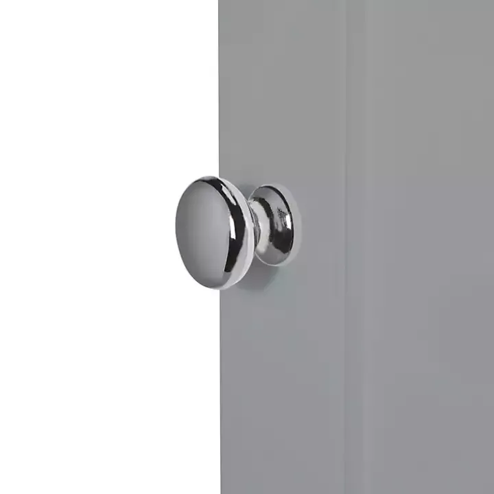 Gray Single Door 3-Drawer Cabinet