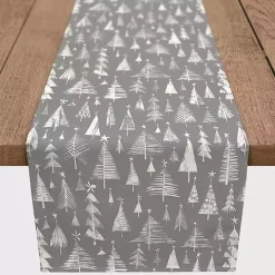 Gray Sketched Trees Table Runner, 72 in.