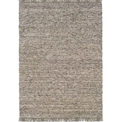 Gray Speckled Woven Wool and Jute Area Rug, 7x10