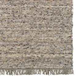 Gray Speckled Woven Wool and Jute Area Rug, 7x10