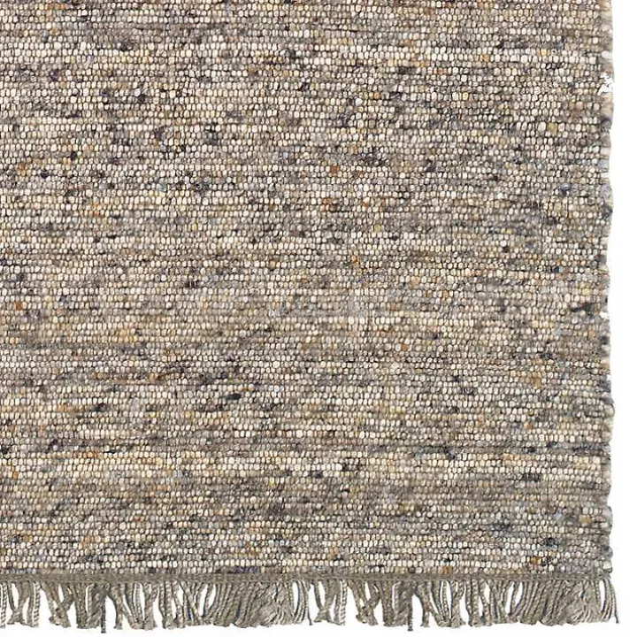 Gray Speckled Woven Wool and Jute Area Rug, 7x10