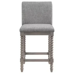 Gray Spindle Legs Counter Stool
