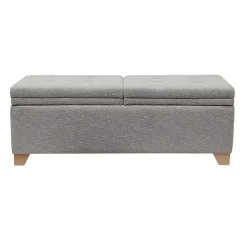 Gray Split Seat Jackson Storage Bench