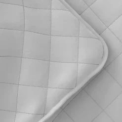 Gray Stitched Diamond 2-pc. Twin Quilt Set