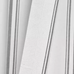 Gray Stripe Farmhouse Curtain Panel Set, 95 in.