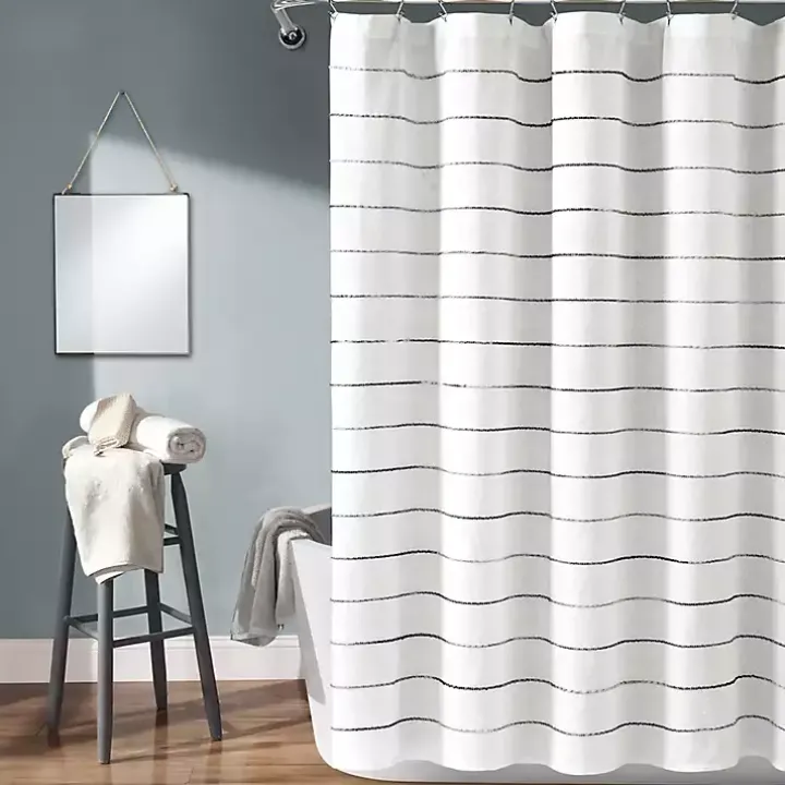 Gray Stripe Ombre Shower Curtain