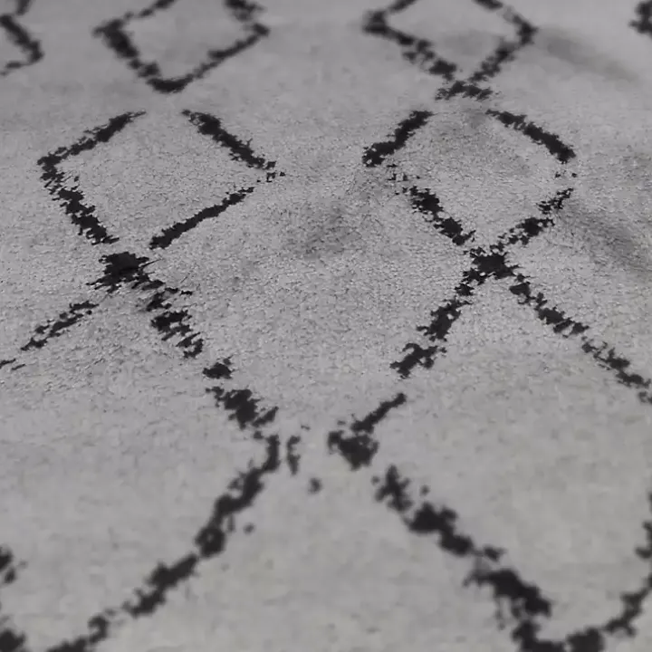 Gray Striped Diamond Area Rug, 5x8