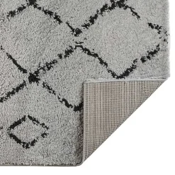 Gray Striped Diamond Area Rug, 5x8