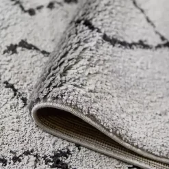 Gray Striped Diamond Area Rug, 5x8