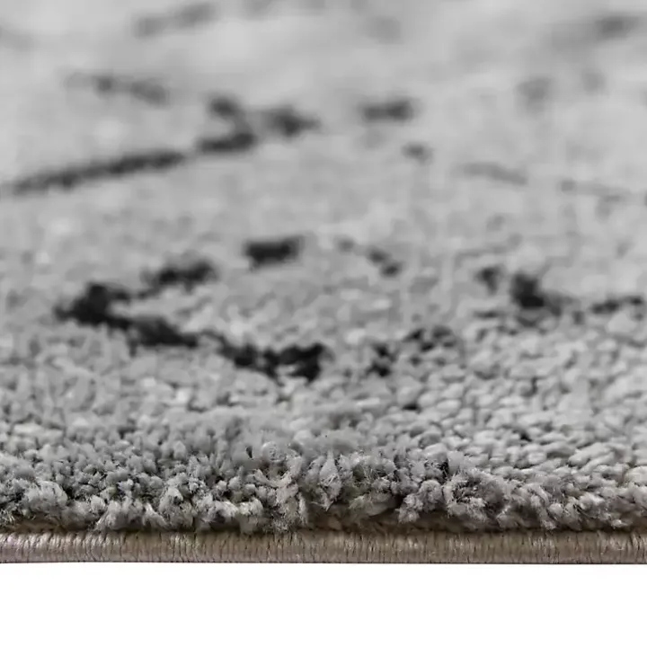 Gray Striped Diamond Area Rug, 5x8