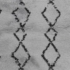 Gray Striped Diamond Area Rug, 5x8