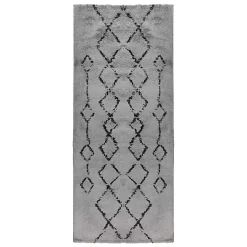 Gray Striped Diamond Runner