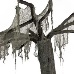 Gray Tattered Spooky Tree Halloween Décor, 7.5 ft.