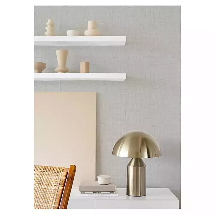 Gray Textured Faux Fabric Peel & Stick Wallpaper