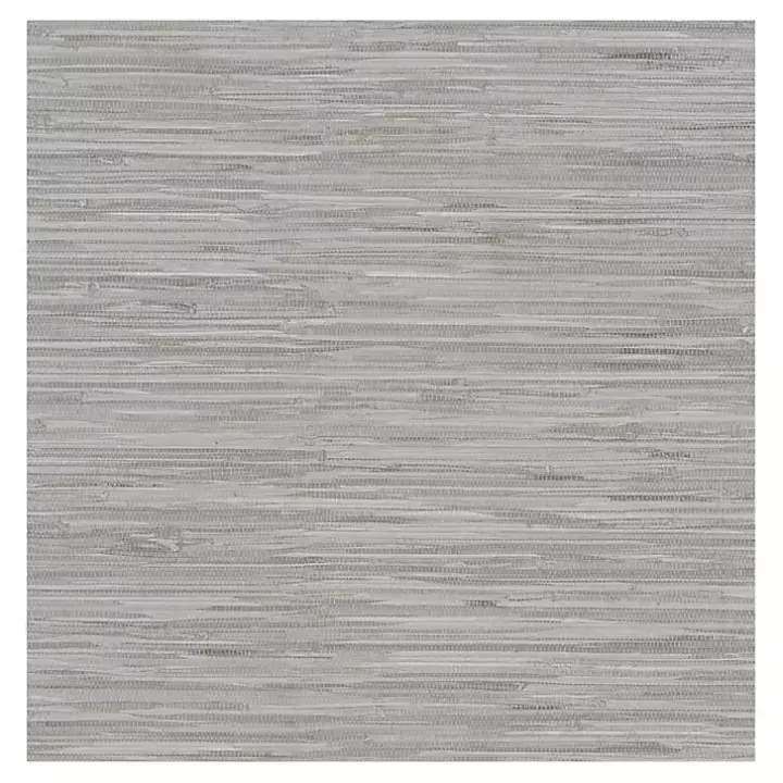 Gray Textured Grassweave Peel & Stick Wallpaper