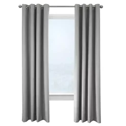 Gray Thatched Blackout Curtain Panel, 108 in.