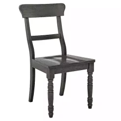 Gray Traditional Dining Chairs, Set of 2