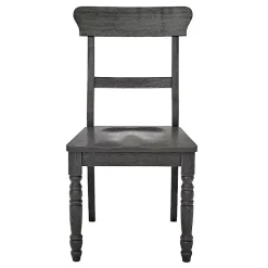 Gray Traditional Dining Chairs, Set of 2
