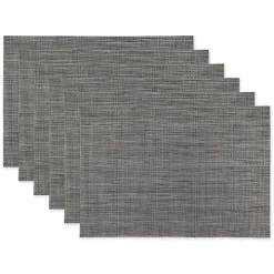 Gray Tweed Placemats, Set of 6