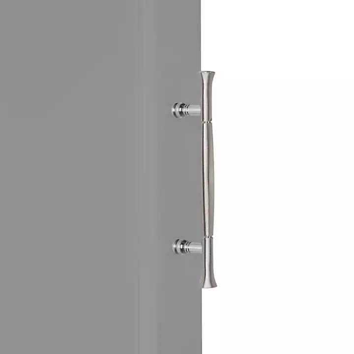 Gray Two-Door Top Shelf Cabinet