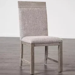 Gray Upholstered Bridgette Dining Chairs, Set of 2