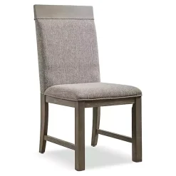 Gray Upholstered Bridgette Dining Chairs, Set of 2
