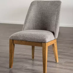 Gray Upholstered Cassie Dining Chairs, Set of 2