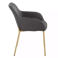 Gray Upholstered Daniella Dining Chairs, Set of 2