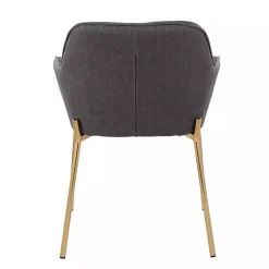 Gray Upholstered Daniella Dining Chairs, Set of 2