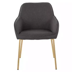 Gray Upholstered Daniella Dining Chairs, Set of 2