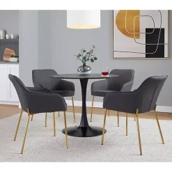 Gray Upholstered Daniella Dining Chairs, Set of 2