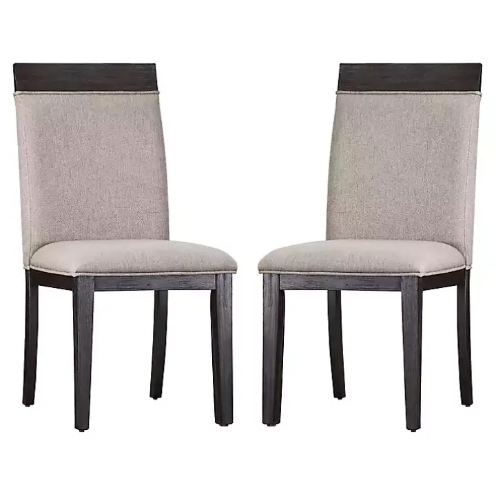 Gray Upholstered Erin Dining Chairs, Set of 2