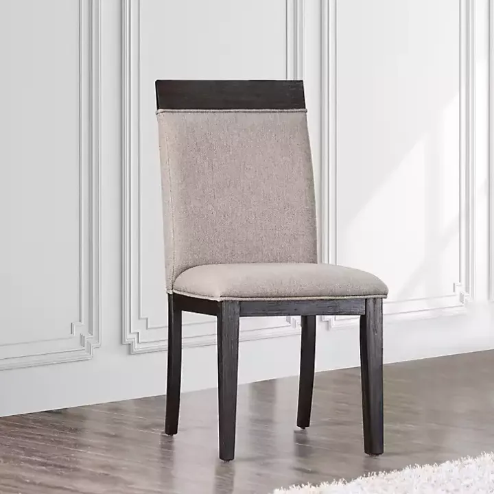 Gray Upholstered Erin Dining Chairs, Set of 2