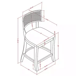 Gray Upholstered Farmhouse Counter Stool