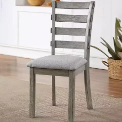 Gray Upholstered Lucas Dining Chairs, Set of 2