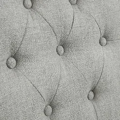 Gray Upholstered Tufted Button Back Counter Stool