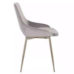 Gray Velvet Heidi Dining Chair