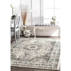 Gray Verona Medallion Area Rug, 5x7
