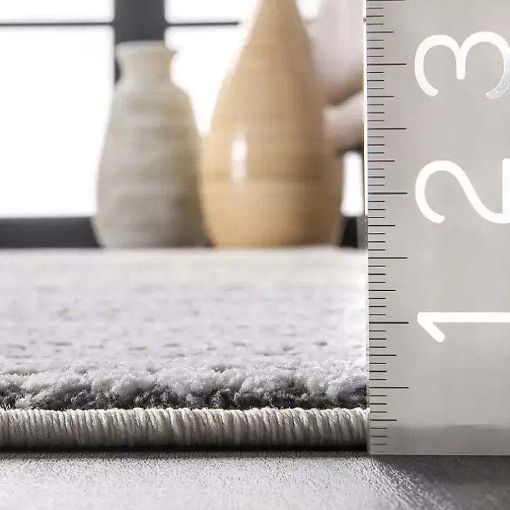 Gray Vintage Circular Patterns Area Rug, 5x7